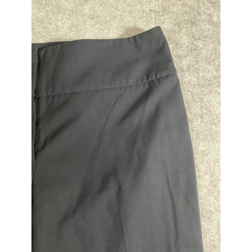 Womyn Black Dress Pants Women Size 6 Straight Leg Flat Front Trousers USA Made - Picture 4 of 11